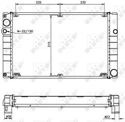 Radiador, refrigeración del motor NRF B.V. ref. 51364