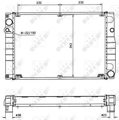 Radiateur moteur (Radiateur de refroidissement) NRF B.V. ref. 51366