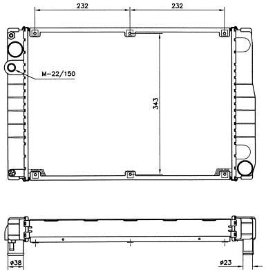 Radiador, refrigeración del motor NRF B.V. ref. 51367