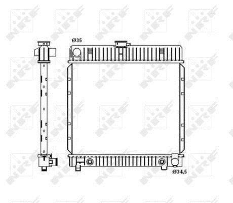 Radiador, refrigeración del motor NRF B.V. ref. 514250