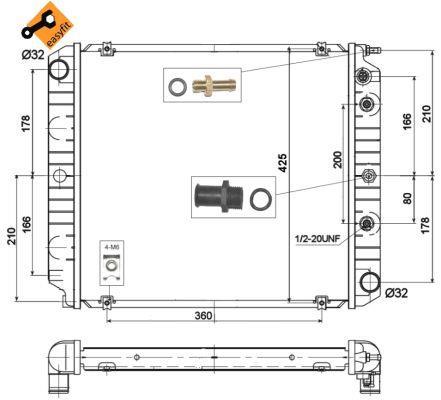 Radiateur moteur (Radiateur de refroidissement) NRF B.V. 514782