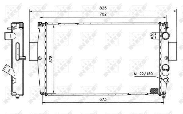 Radiador, refrigeración del motor NRF B.V. ref. 51538