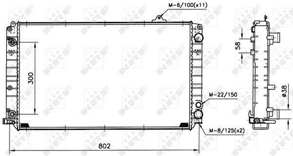 Radiateur moteur (Radiateur de refroidissement) NRF B.V. 51541