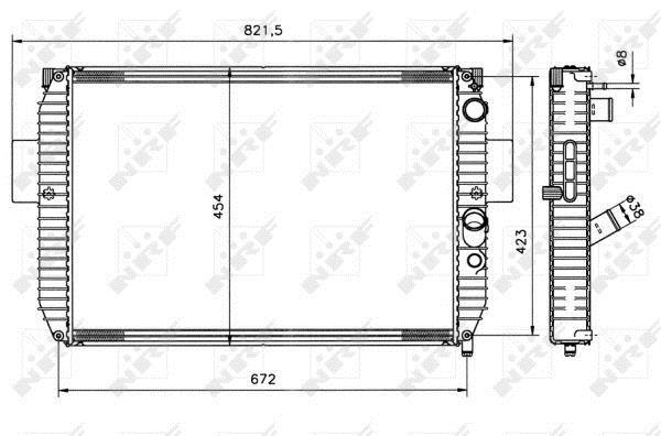Radiador, refrigeración del motor NRF B.V. ref. 51564