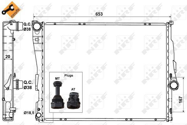 Radiador, refrigeración del motor NRF B.V. ref. 51582