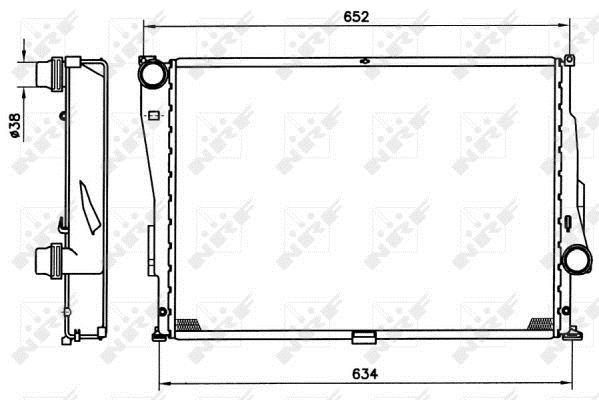 Radiador, refrigeración del motor NRF B.V. ref. 51597