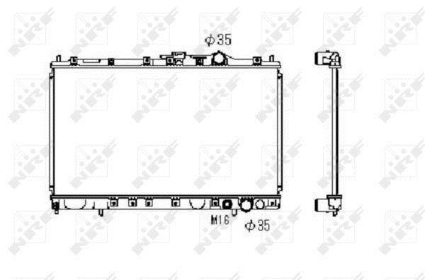 Radiador, refrigeración del motor NRF B.V. ref. 516658