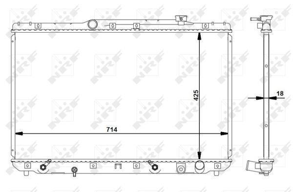 Radiador, refrigeración del motor NRF B.V. ref. 516721