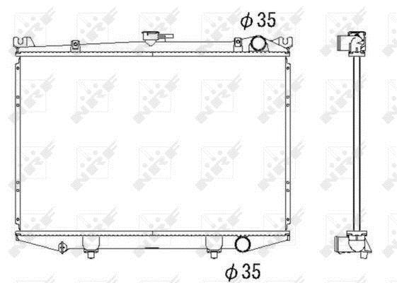 Radiador, refrigeración del motor NRF B.V. ref. 516842