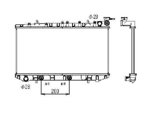 Radiador, refrigeración del motor NRF B.V. ref. 516864