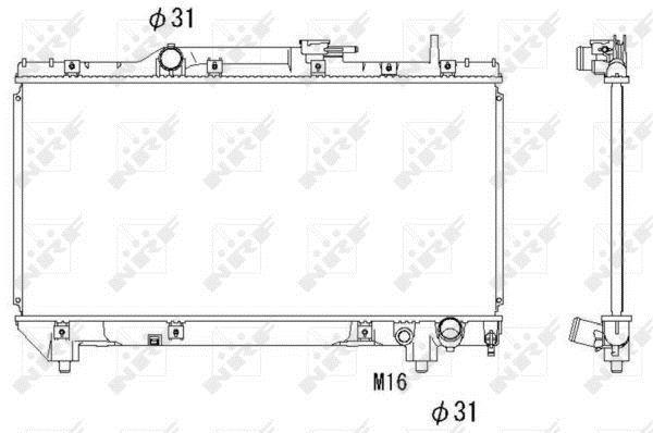 Radiador, refrigeración del motor NRF B.V. ref. 517590