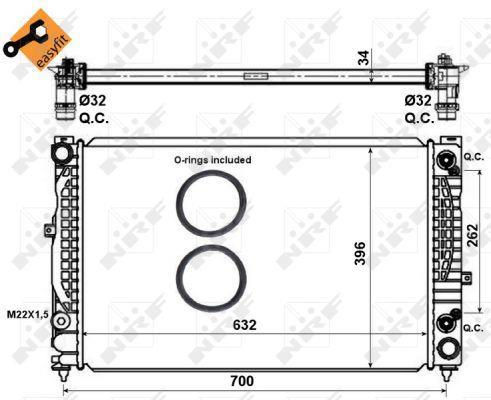 Radiateur moteur (Radiateur de refroidissement) NRF B.V. 519504