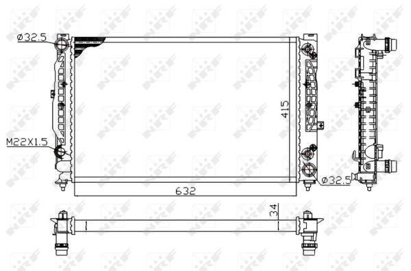 Radiateur moteur (Radiateur de refroidissement) NRF B.V. 519504A