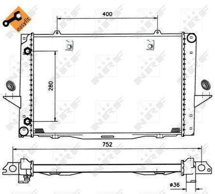Radiador motor NRF B.V. ref. 519509