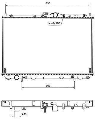 Radiador, refrigeración del motor NRF B.V. ref. 519517