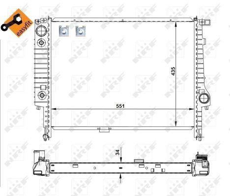 Radiador, refrigeración del motor NRF B.V. ref. 519558