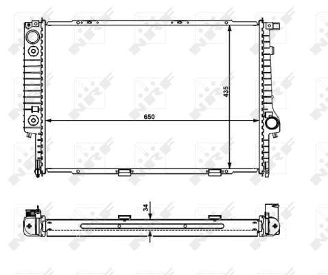 Radiador, refrigeración del motor NRF B.V. ref. 519588