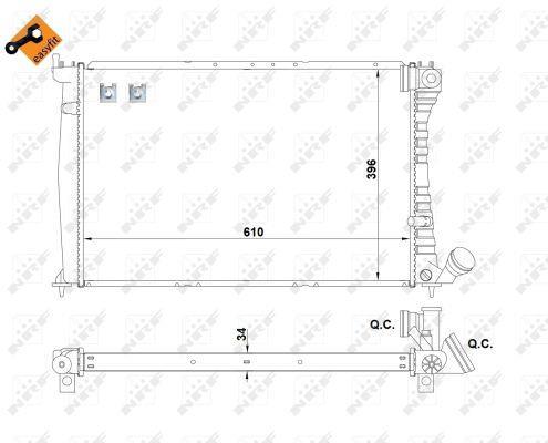 Radiateur moteur (Radiateur de refroidissement) NRF B.V. 519602