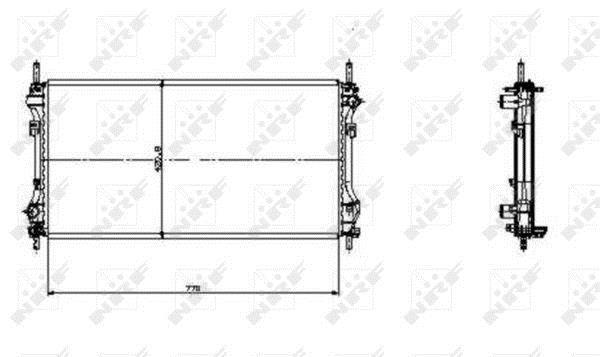 Radiador, refrigeración del motor NRF B.V. ref. 519697