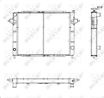 Radiateur moteur (Radiateur de refroidissement) NRF B.V. 52018