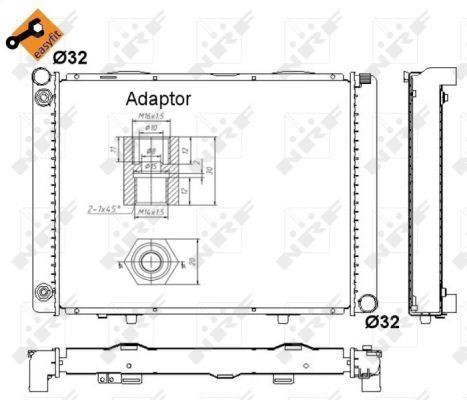 Radiador, refrigeración del motor NRF B.V. ref. 52023