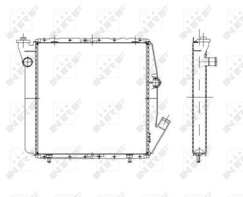 Radiador, refrigeración del motor NRF B.V. ref. 52026
