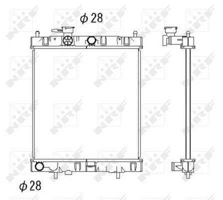 Radiateur moteur (Radiateur de refroidissement) NRF B.V. 52060