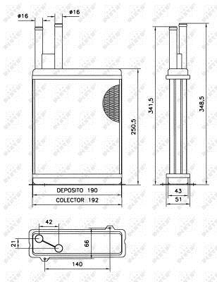 Radiador de calefacción NRF B.V. ref. 52066