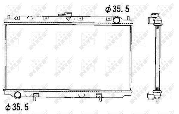 Radiador, refrigeración del motor NRF B.V. ref. 52069