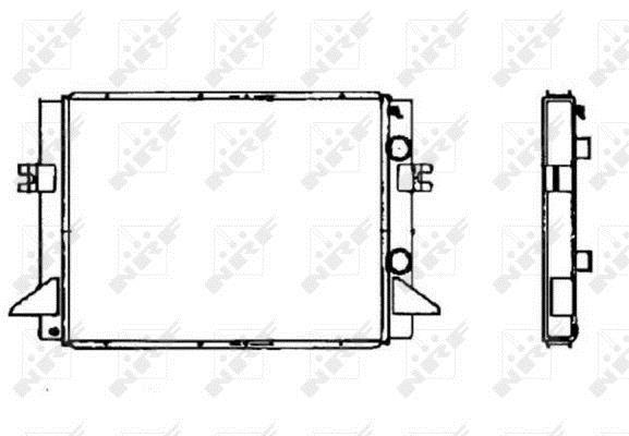 Radiador, refrigeración del motor NRF B.V. ref. 52075
