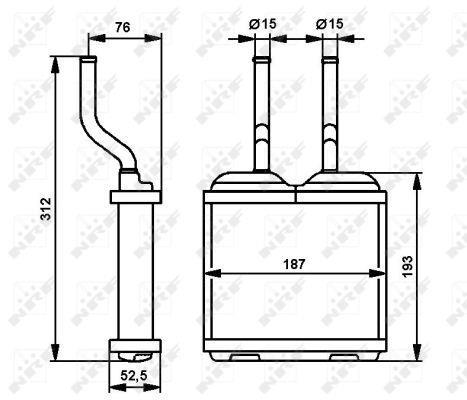 Radiateur de chauffage NRF B.V. ref. 52103