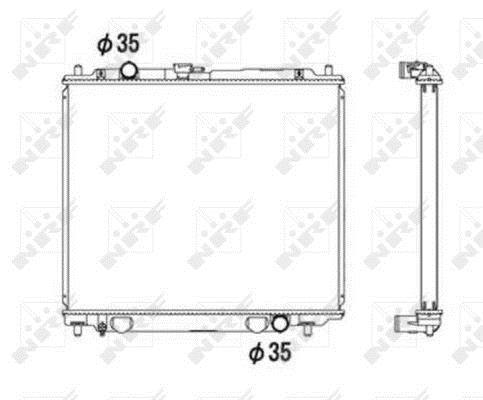 Radiador, refrigeración del motor NRF B.V. ref. 52108