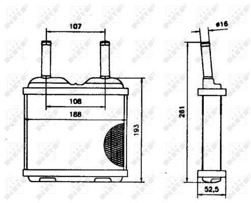 Radiador de calefacción NRF B.V. ref. 52113