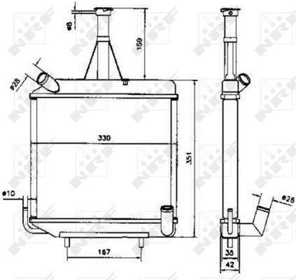 Radiateur moteur (Radiateur de refroidissement) NRF B.V. 52119