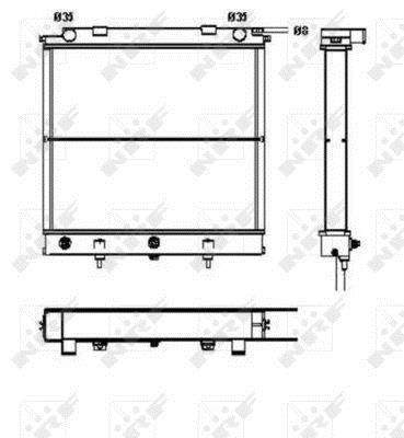 Radiador motor NRF B.V. 52129