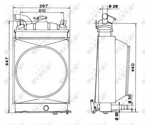 Radiador, refrigeración del motor NRF B.V. ref. 52148