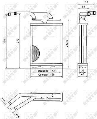 Radiador de calefacción NRF B.V. ref. 52214