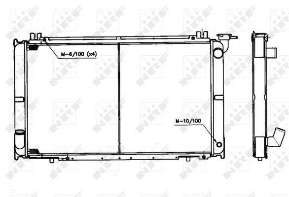 Radiador, refrigeración del motor NRF B.V. ref. 52260