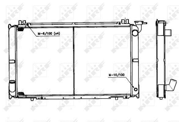 Radiador, refrigeración del motor NRF B.V. ref. 52260