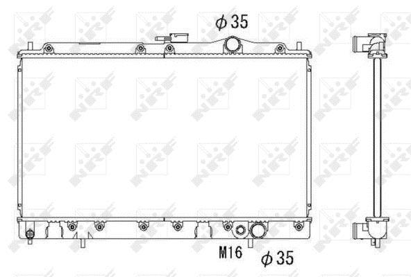 Radiador, refrigeración del motor NRF B.V. ref. 526552