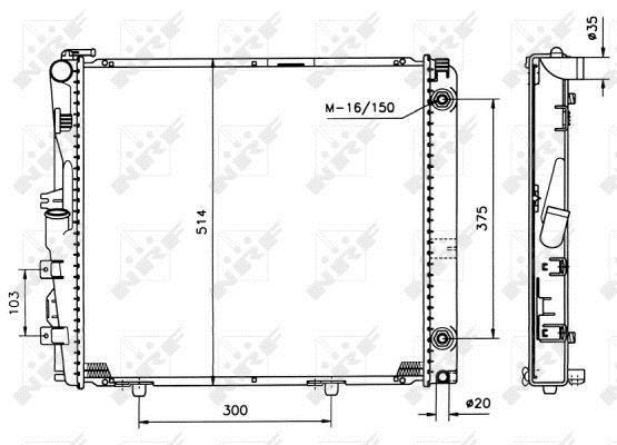 Radiador motor NRF B.V. ref. 526573