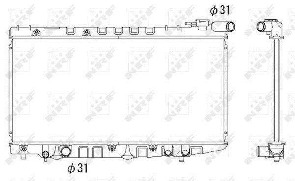Radiador, refrigeración del motor NRF B.V. ref. 526712