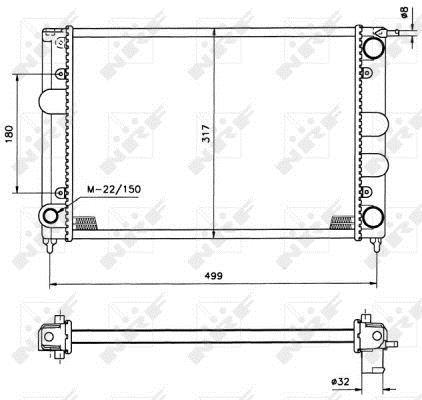 Radiador, refrigeración del motor NRF B.V. ref. 529505