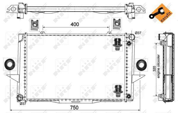 Radiador, refrigeración del motor NRF B.V. ref. 529509