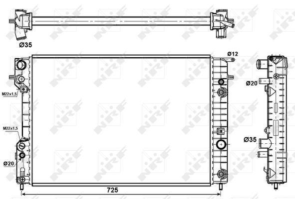 Radiateur moteur (Radiateur de refroidissement) NRF B.V. 529689