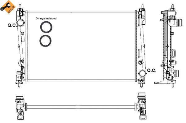 Radiateur moteur (Radiateur de refroidissement) NRF B.V. 53017
