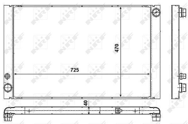 Radiador, refrigeración del motor NRF B.V. ref. 53018