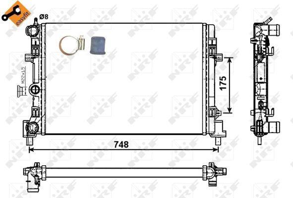 Radiateur moteur (Radiateur de refroidissement) NRF B.V. 53024