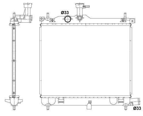 Radiateur moteur (Radiateur de refroidissement) NRF B.V. 53025