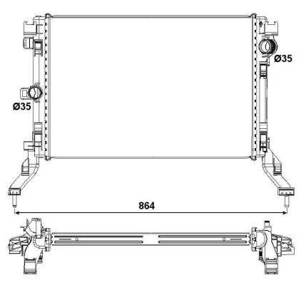 Radiateur moteur (Radiateur de refroidissement) NRF B.V. 53026